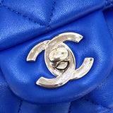 シャネル CHANEL ミニマトラッセ18 A35200 31番台 ブルー/ゴールド金具 ラムスキン レディース ショルダーバッグ