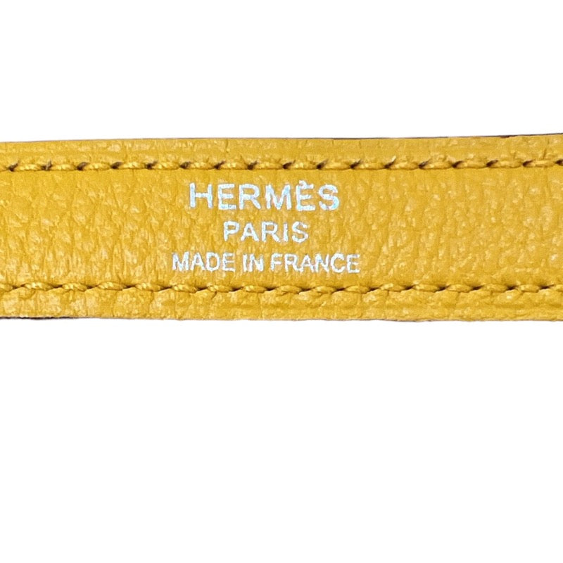 エルメス HERMES ケリー28 タッチ C刻印 (2018年製) ジョーヌアンブル シルバー金具 トゴ/アリゲーター レディース ハンドバッグ