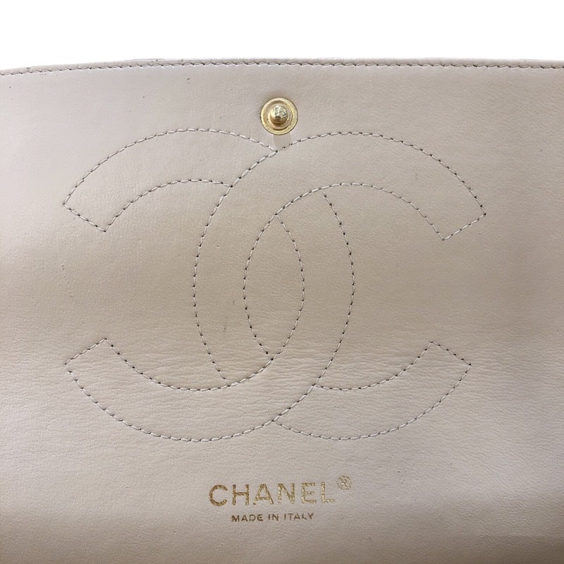 シャネル CHANEL デカマトラッセ 30 A58600 ベージュ　ゴールド金具 キャビアスキン レディース ショルダーバッグ