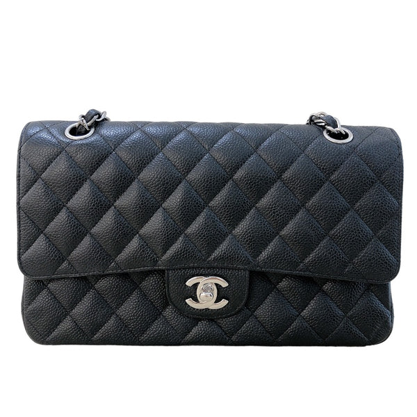 シャネル CHANEL マトラッセ25 A01112  ブラック/SV金具 キャビアスキン レディース ショルダーバッグ