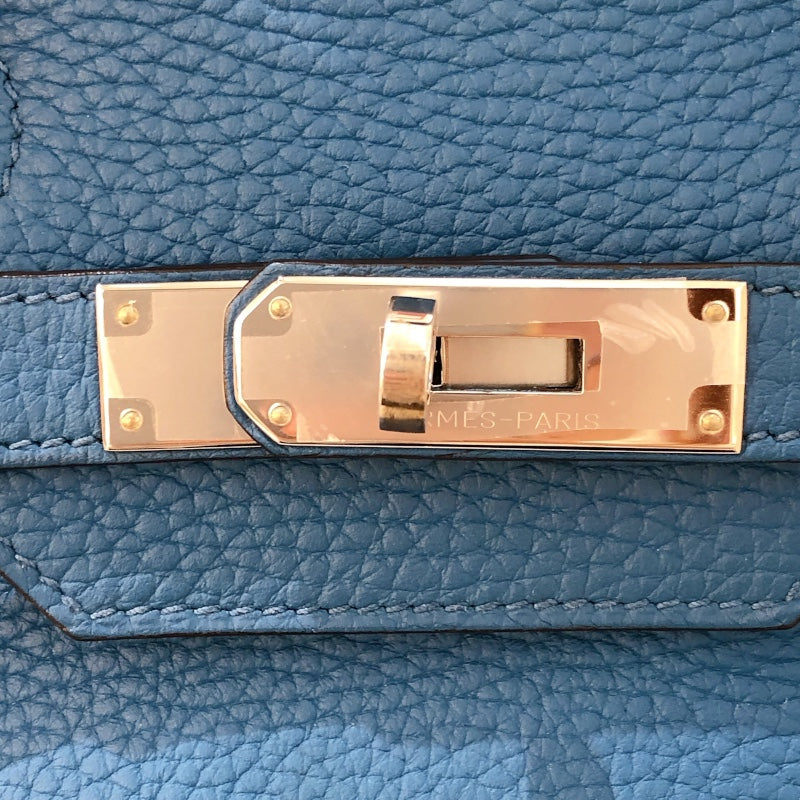 エルメス HERMES バーキン35 □Q刻(2013年) コバルト シルバー金具 トリヨンクレマンス レディース ハンドバッグ