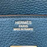 エルメス HERMES バーキン35 □Q刻(2013年) コバルト シルバー金具 トリヨンクレマンス レディース ハンドバッグ