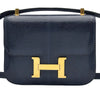 エルメス HERMES マイクロコンスタンスミニミニ 〇V刻 ブルーサフィール　ゴールド金具 リザード レディース ショルダーバッグ