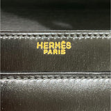 エルメス HERMES コルドリエール ブラック/ゴールド金具 ボックスカーフ レディース ハンドバッグ