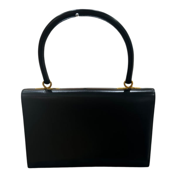 エルメス HERMES コルドリエール ブラック/ゴールド金具 ボックスカーフ レディース ハンドバッグ