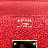 エルメス HERMES バーキン30 T刻 ルージュカザック　シルバー金具 トリヨン レディース ハンドバッグ