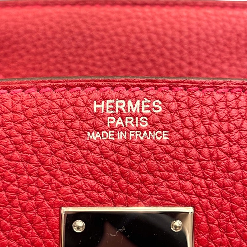 エルメス HERMES バーキン30 T刻 ルージュカザック　シルバー金具 トリヨン レディース ハンドバッグ