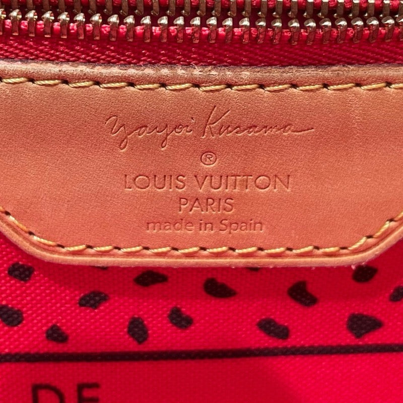 ルイ・ヴィトン LOUIS VUITTON ネヴァーフルMM 草間彌生コラボ M40686 ルージュ  モノグラム・ウェーブ・キャンバス レディース トートバッグ