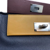 エルメス HERMES ヴァンキャトル29 Y刻 ブルーニュイ✖ブロンズドレ✖ルージュアッシュ×シルバー金具 トゴ ユニセックス ハンドバッグ