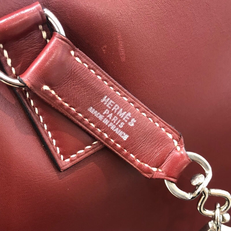 エルメス HERMES トリム35 □D刻 ルージュアッシュ　SV金具 ヴォーガリバー ユニセックス ショルダーバッグ