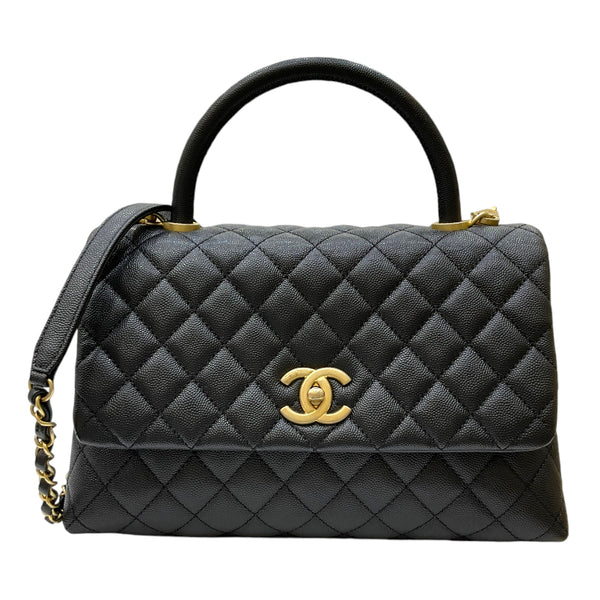 シャネル CHANEL ココハンドル29 AS92991 27番台 ブラック ゴールド金具 キャビアスキン レディース ハンドバッグ