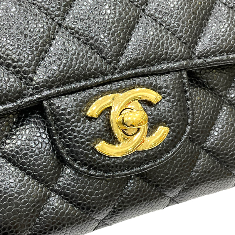 シャネル CHANEL マトラッセ25 チェーンショルダーバッグ A01112 23番台 ブラック ゴールド金具 キャビアスキン レディース ショルダーバッグ