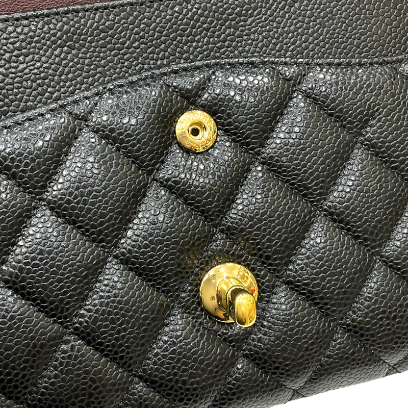 シャネル CHANEL マトラッセ25 チェーンショルダーバッグ A01112 23番台 ブラック ゴールド金具 キャビアスキン レディース ショルダーバッグ