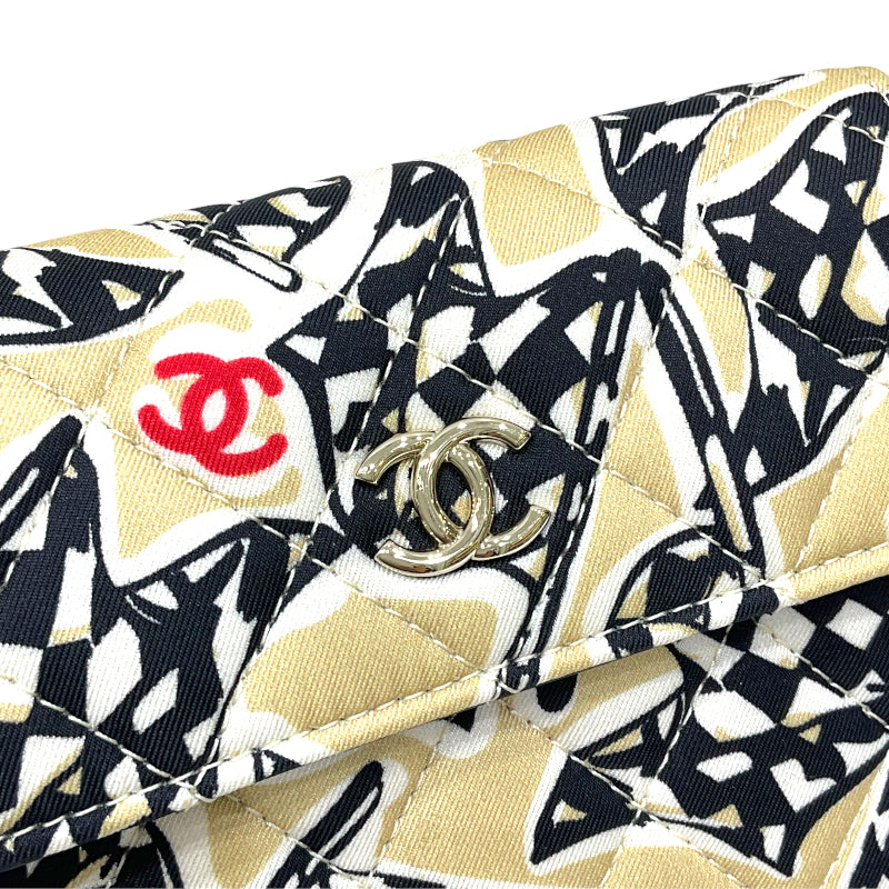 シャネル CHANEL チェーンショルダーバッグ ベージュ×ブラック