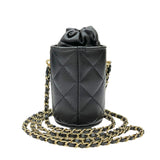 シャネル CHANEL マトラッセ ミニバケット 31番台 ブラック ゴールド金具 ラムスキン レディース ショルダーバッグ