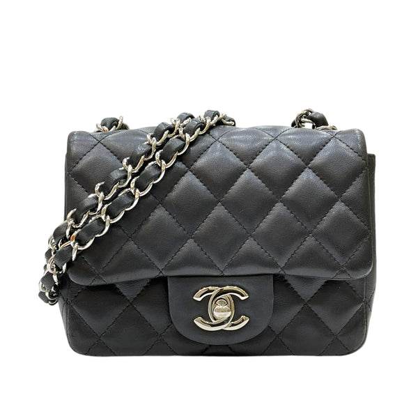 シャネル CHANEL ミニ マトラッセ A35200 25番台 ブラック シルバー金具 ラムスキン レディース ショルダーバッグ