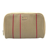 デルヴォー DELVAUX ポーチ ベージュ・レッド レザー レディース ポーチ