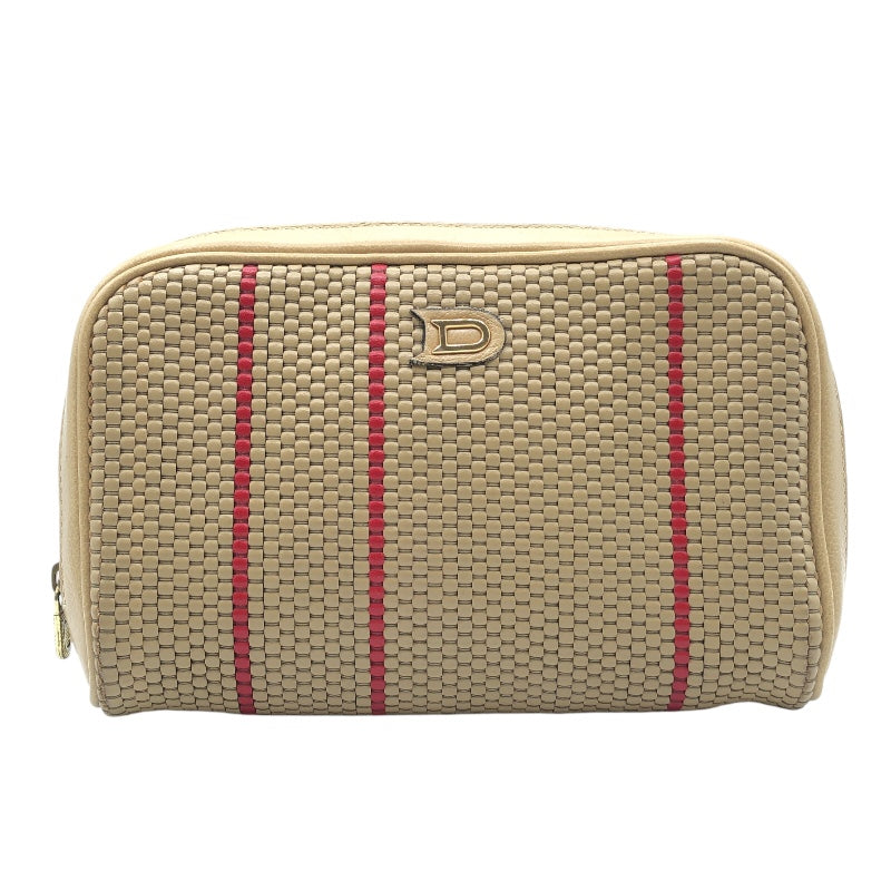 デルヴォー DELVAUX ポーチ ベージュ・レッド レザー レディース ポーチ