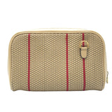デルヴォー DELVAUX ポーチ ベージュ・レッド レザー レディース ポーチ