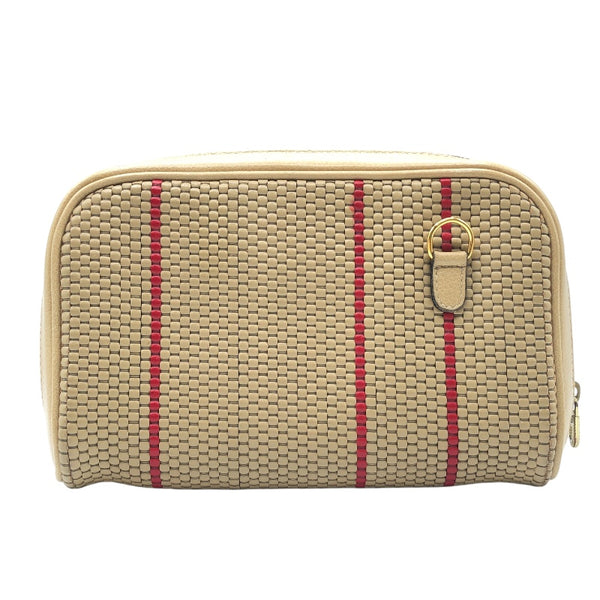 デルヴォー DELVAUX ポーチ ベージュ・レッド レザー レディース ポーチ