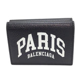 バレンシアガ BALENCIAGA キャッシュミニウォレット 594312 ブラック×SV金具 レザー レディース 三つ折り財布