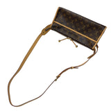 ルイ・ヴィトン LOUIS VUITTON ポパンクール・ロン M40008 ブラウン　ゴールド金具  モノグラム レディース ショルダーバッグ