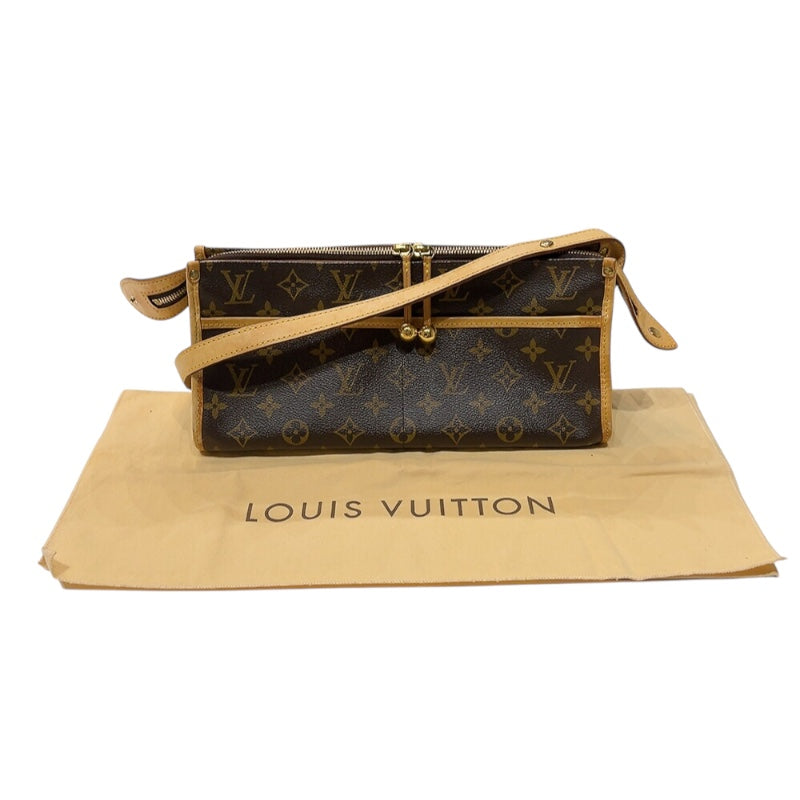 ルイ・ヴィトン LOUIS VUITTON ポパンクール・ロン M40008 ブラウン　ゴールド金具  モノグラム レディース ショルダーバッグ