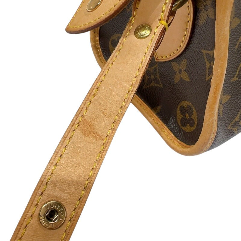 ルイ・ヴィトン LOUIS VUITTON ポパンクール・ロン M40008 ブラウン　ゴールド金具  モノグラム レディース ショルダーバッグ