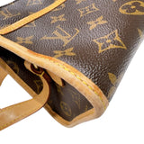 ルイ・ヴィトン LOUIS VUITTON ポパンクール・ロン M40008 ブラウン　ゴールド金具  モノグラム レディース ショルダーバッグ