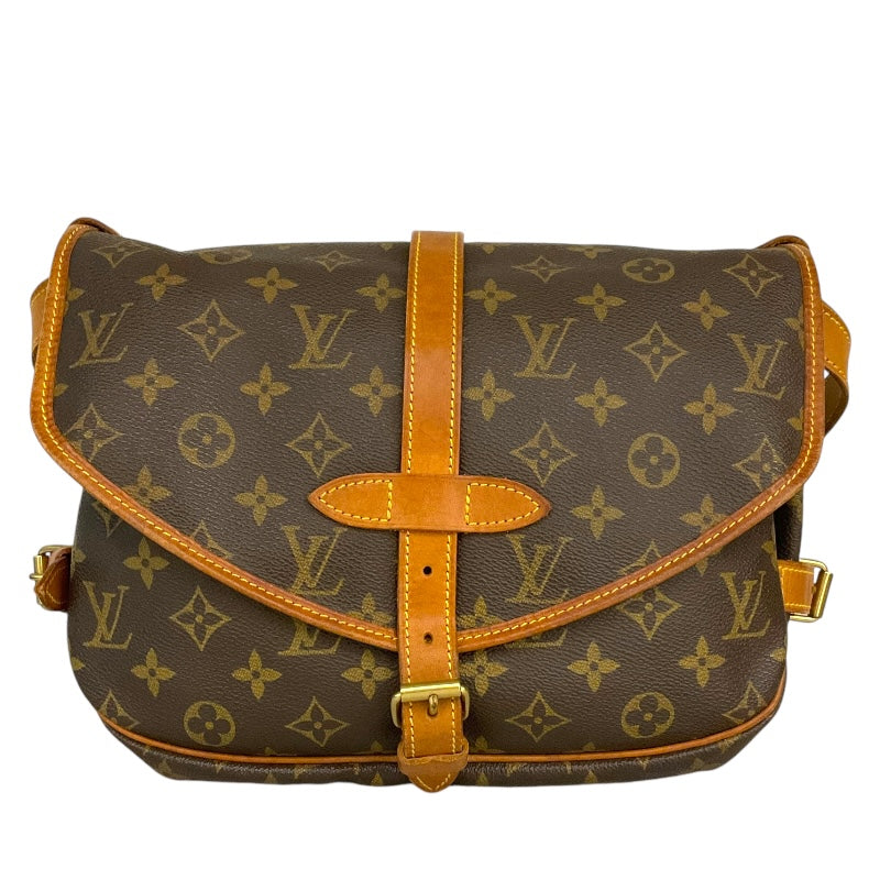 ルイ・ヴィトン LOUIS VUITTON ソミュール30 M42256 ブラウン/ゴールド金具 モノグラム レディース ショルダーバッグ