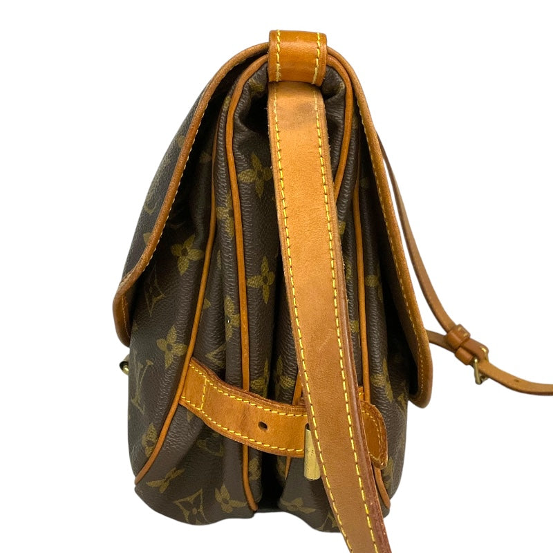 ルイ・ヴィトン LOUIS VUITTON ソミュール30 M42256 ブラウン/ゴールド金具 モノグラム レディース ショルダーバッグ