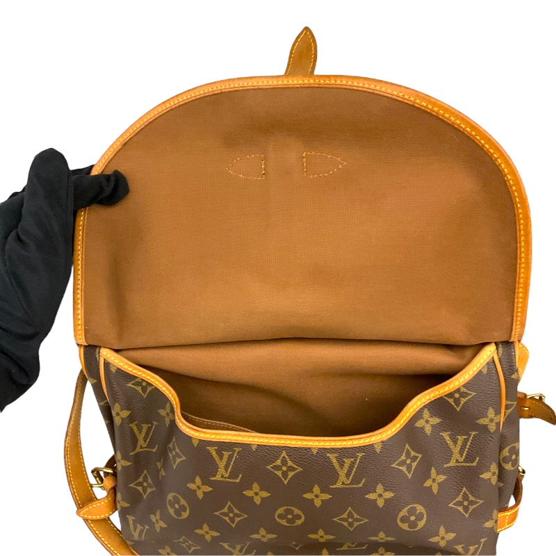 ルイ・ヴィトン LOUIS VUITTON ソミュール30 M42256 ブラウン/ゴールド金具 モノグラム レディース ショルダーバッグ