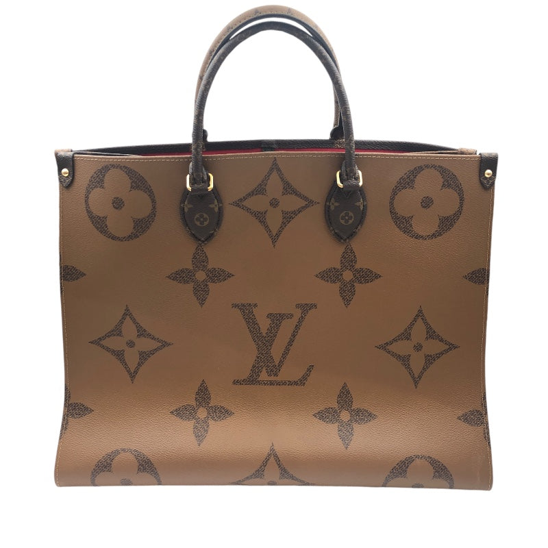 ルイ・ヴィトン LOUIS VUITTON オンザゴーGM M54320 モノグラムジャイアント・リバース キャンバス レディース ハンドバッグ