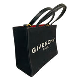 ジバンシィ GIVENCHY Gトートミニハンドバッグ ブラック/ゴールド金具 キャンバス レディース ショルダーバッグ