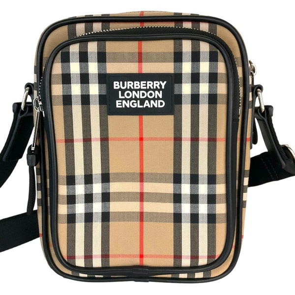 バーバリーロンドン  BURBERRY LONDON ノバチェックショルダーバッグ 802338 ベージュ キャンバス × レザー レディース ショルダーバッグ