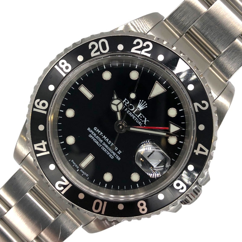 ロレックス ROLEX GMTマスター２ A番 16710 ブラック ステンレススチール 自動巻き メンズ 腕時計