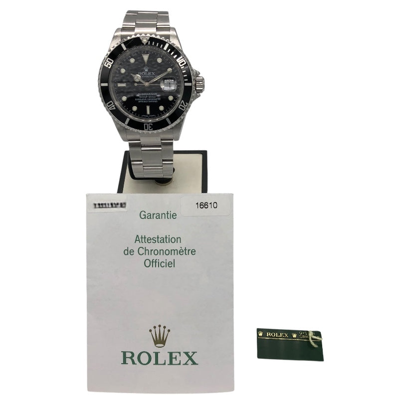 ロレックス ROLEX サブマリーナ D番 16610 ブラック ステンレススチール 自動巻き メンズ 腕時計