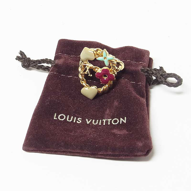 ルイ・ヴィトン LOUIS VUITTON バーグ・スウィートモノグラム リング GPメタル ジュエリー