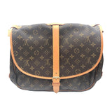 ルイ・ヴィトン LOUIS VUITTON ソミュール35 M42254 ブラウン モノグラムキャンバス レディース ショルダーバッグ