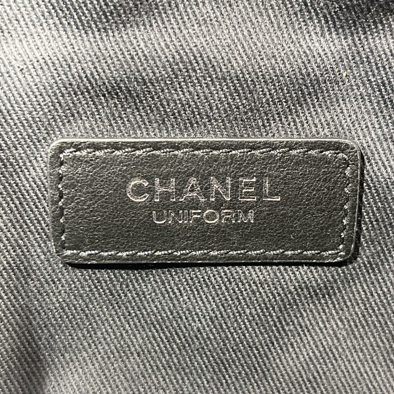 シャネル CHANEL マトラッセ ベルトバッグ ブラック/シルバー金具 ラムスキン レディース ウエストバッグ