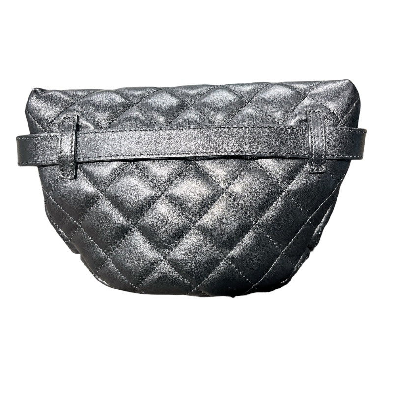 【超歓迎】 シャネル CHANEL マトラッセ ベルトバッグ ブラック/シルバー バッグ