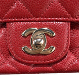 シャネル CHANEL ミニマトラッセ18 A35200 24番台 レッド/ゴールド金具 キャビアスキン レディース ショルダーバッグ