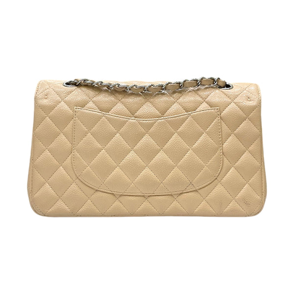シャネル CHANEL マトラッセ25 チェーンショルダーバッグ A01112 14番台 ベージュ シルバー金具 キャビアスキン レディース ショルダーバッグ