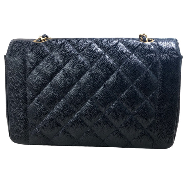 シャネル CHANEL ダイアナ25 A01165 ブラック ゴールド金具 キャビアスキン レディース ショルダーバッグ