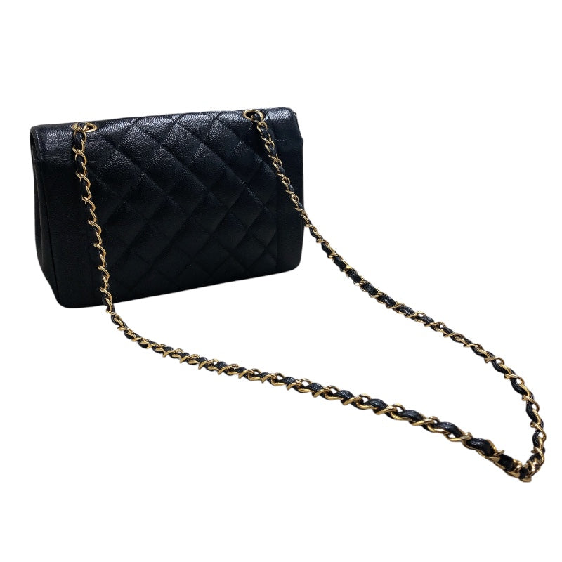 シャネル CHANEL ダイアナ25 A01165 ブラック ゴールド金具 キャビアスキン レディース ショルダーバッグ