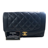 シャネル CHANEL ダイアナ25 A01165 ブラック ゴールド金具 キャビアスキン レディース ショルダーバッグ