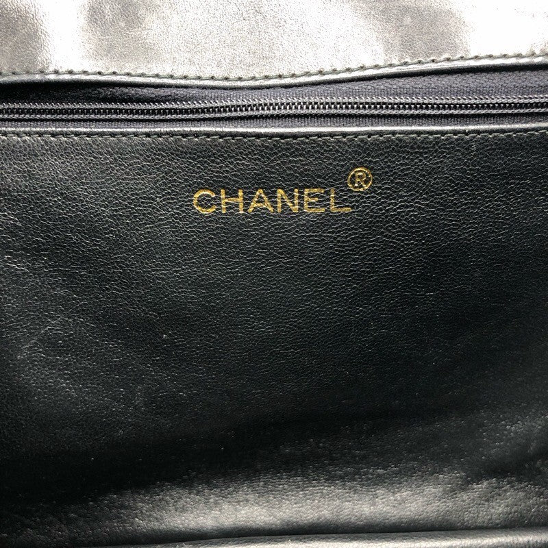 シャネル CHANEL マトラッセ ココマークフラップバッグ ブラック ゴールド金具 ラムスキン ヴィンテージ レディース ショルダーバッグ