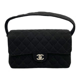 シャネル CHANEL マトラッセ Wフェイス フラップ バッグ 4番台 ブラック SV金具 コットンジャージー レディース ハンドバッグ