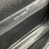 シャネル CHANEL マトラッセ Wフェイス フラップ バッグ 4番台 ブラック SV金具 コットンジャージー レディース ハンドバッグ