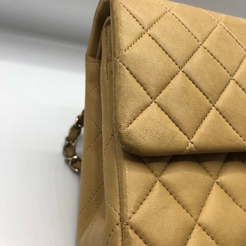 シャネル CHANEL マトラッセ25 A01112 ベージュ×SV金具 ラム レディース ショルダーバッグ